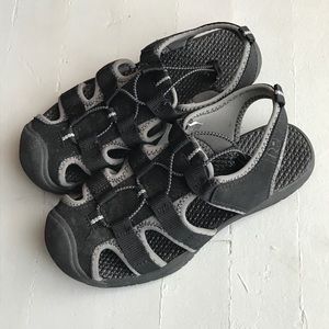 Rugged outback black sandals